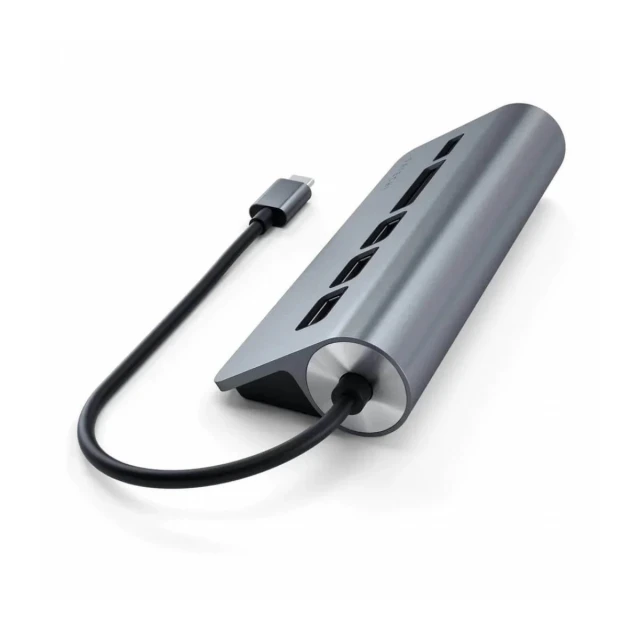 Satechi TYPE-C Aluminum USB Hub &amp; Card Reader - Space Gray