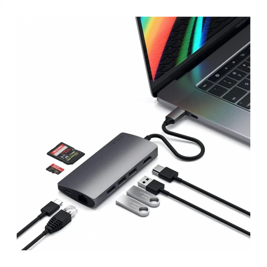 SATECHI TYPE-C MULTI-PORT ADAPTER 4K SA ETHERNET V2