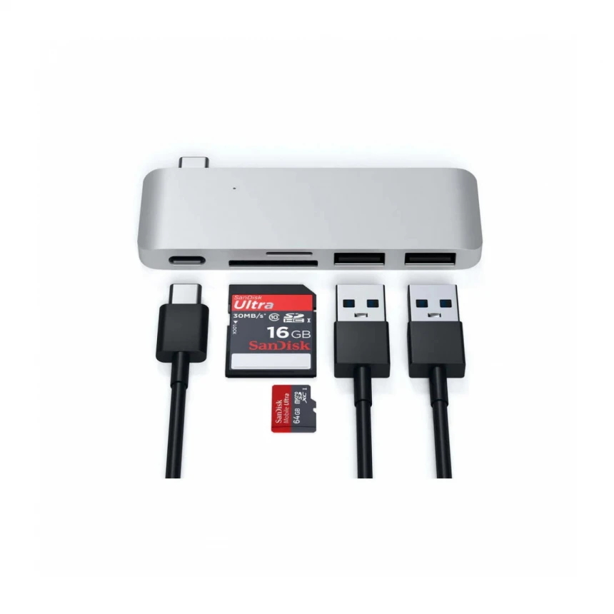 Satechi Type-C Pass USB Hub - Silver