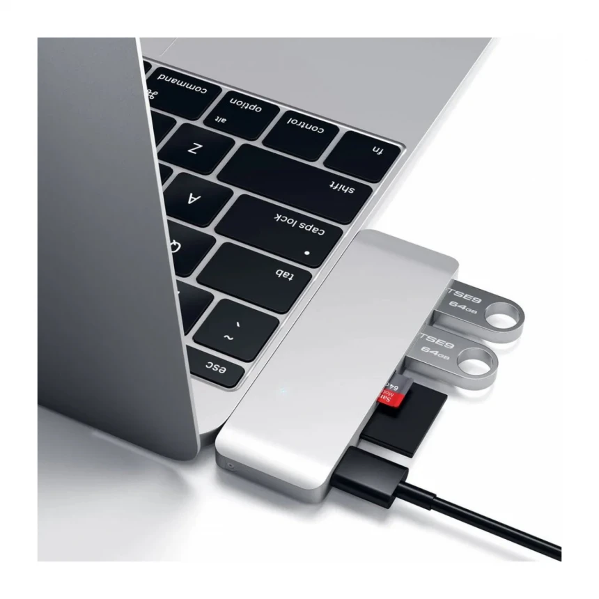 Satechi Type-C Pass USB Hub - Silver