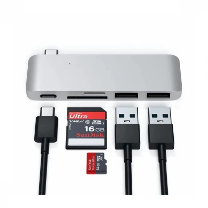 Satechi Type-C Pass USB Hub - Silver