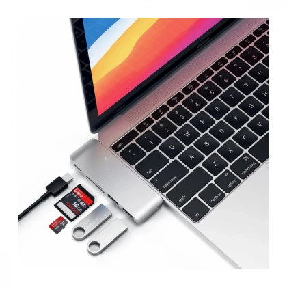 Satechi Type-C Pass USB Hub - Silver
