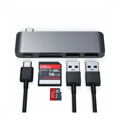Satechi Type-C Pass USB Hub - Space Gray