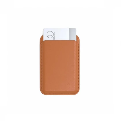 Satechi Vegan-Leather Magnetic Wallet Stand - Orange