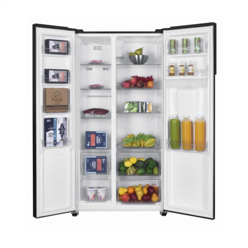 SBS frižider HEINNER  HSBS-H439NFBKWDE++ 439l/NoFrost/dispanzer/inverter/crni