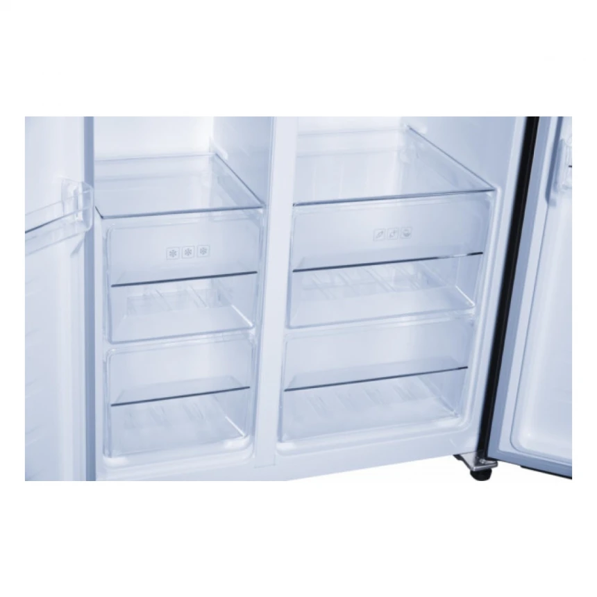 SBS frižider HEINNER HSBS-H442NFBKE++  442l/NoFrost/90x177/Inverter/crni