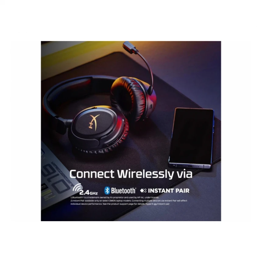 Slušalice HYPERX Cloud Flight 2 WL BK GAM HS/crna