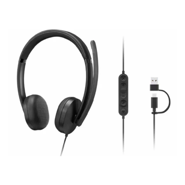 Slušalice LENOVO VoIP Headset 5000 /žicne /Teams/crna