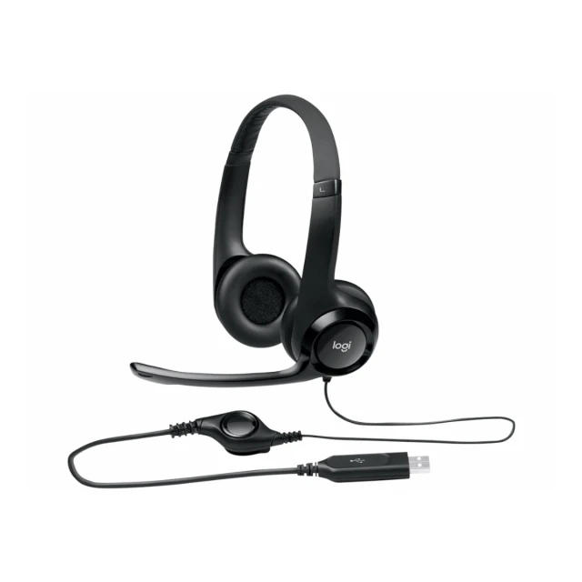 Slušalice LOGITECH H390 žične/USB/noise canceling mic/1,9m/crna