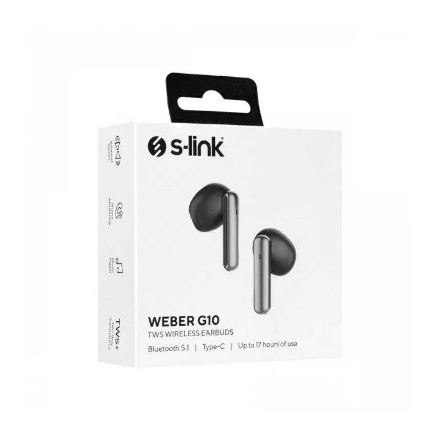 Slušalice sa mikrofonom S-Link Weber G10 TWS Bluetooth 5.1 crne