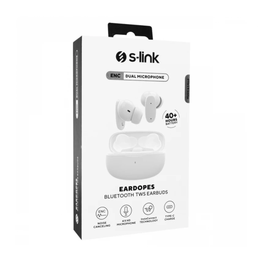 Slušalice sa mikrofonom S-Link SL-TWS08 TWS Bluetooth bele