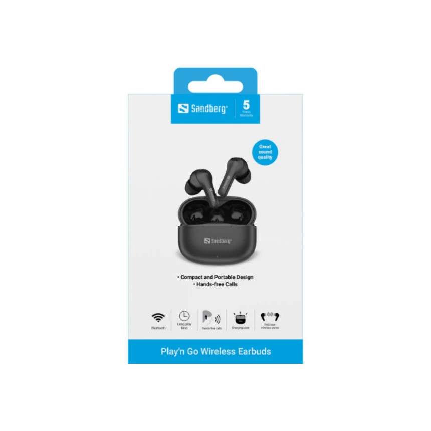 Slušalice TWS Sandberg Play N Go 126-51 Bluetooth/crne