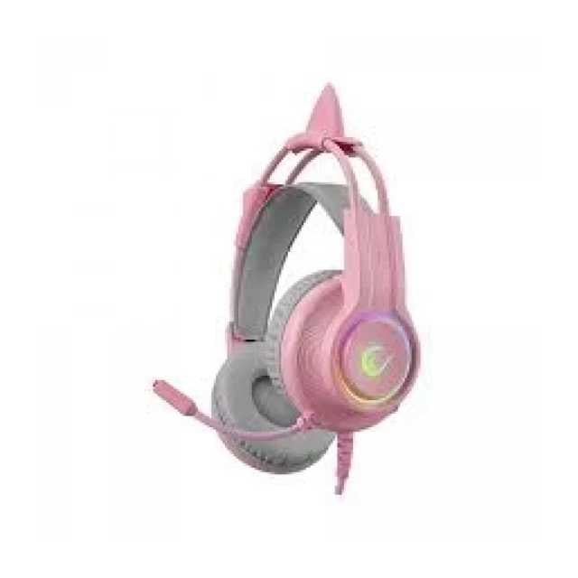 Slušalice žične gaming Rampage RM-K91 X-CATTY 7.1 RGB roze 36032