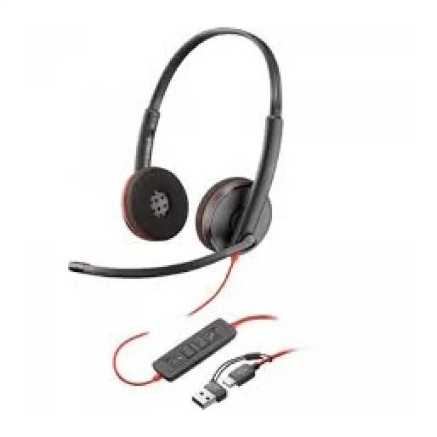 Slušalice žične HP Poly 3225 USB-C+3.5mm Plug+USB-C/A crne 8X229AA