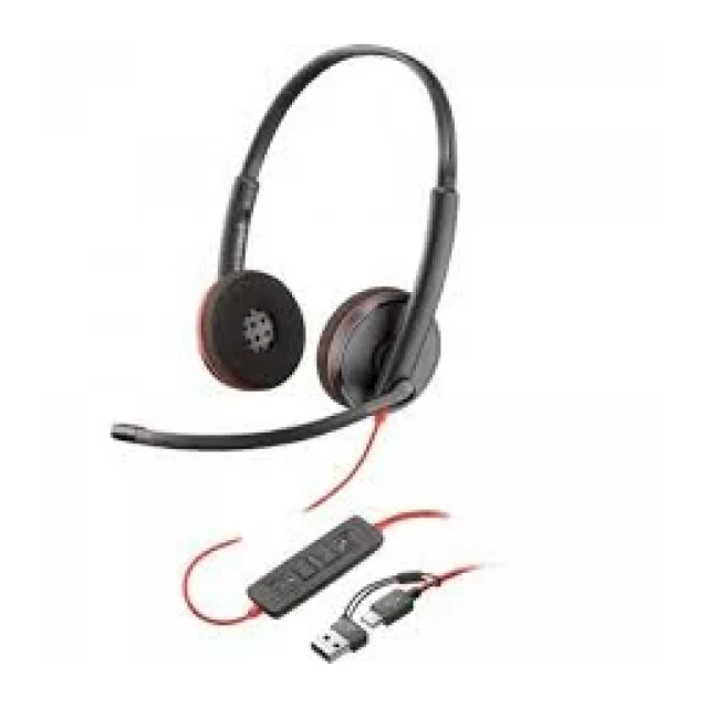 Slušalice žične HP Poly 3225 USB-C+3.5mm Plug+USB-C/A crne 8X229AA