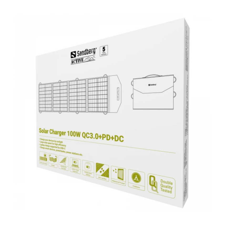 Solarni panel punjač Sandberg 420-81 100W QC3.0/PD/DC