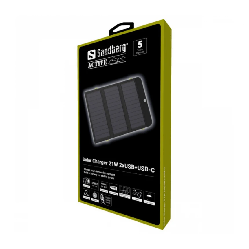 Solarni punjač Sandberg 420-55 21W 2xUSB+USB-C