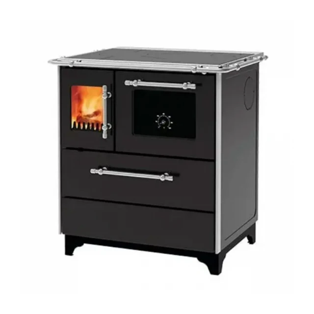 Šporet na čvrsto gorivo Alfa Plam 70 DONNA ECO, antracit, levi