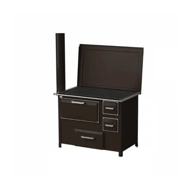 Šporet na čvrsto gorivo MBS 9SL DP, braon, levi NEWLINE