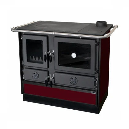 Šporet na čvrsto gorivo MBS magnum plus 4D,bordo, desni