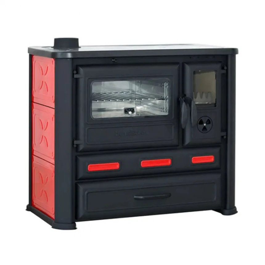 Šporet na čvrsto gorivo TimSistem Alma Mons, narandžasti, levi