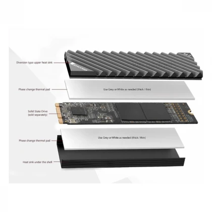 SSD M.2 Hladnjak Jonsbo M.2-3 NVMe Sivi, M.2-3 GREY