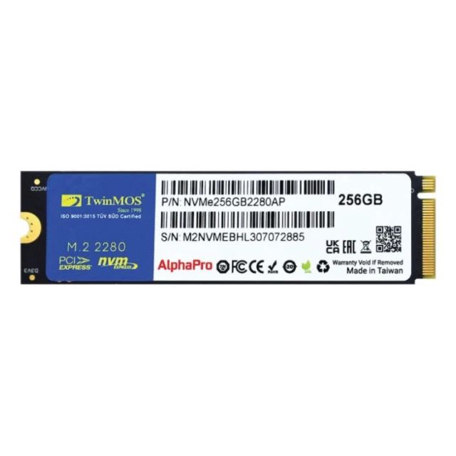 SSD M.2 NVMe 256GB TwinMOS AlphaPro 3600MBs/3500MBs, NVMe256GB2280AP