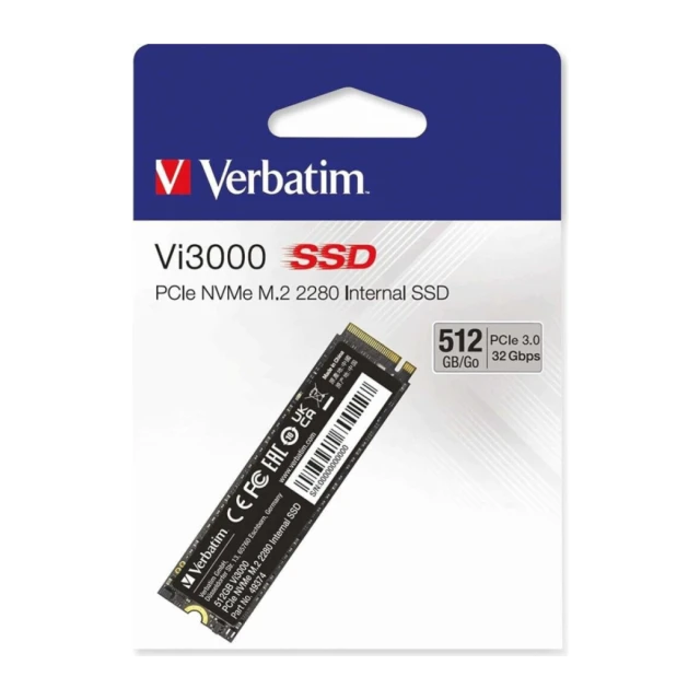 SSD M.2 NVMe Verbatim 512GB Vi3000 3100MBs/2100MBs