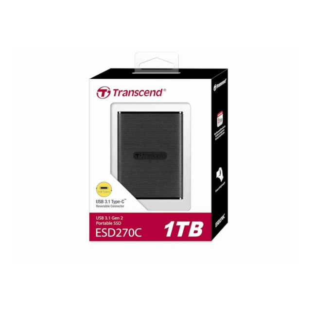 SSD TRANSCEND ESD270C 1000GB/eskterni/USB 3.1/crna