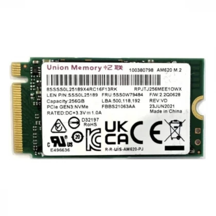SSD Union Memory M.2 512GB NVme 2242 RPJYJ512MML1QWQ Bulk
