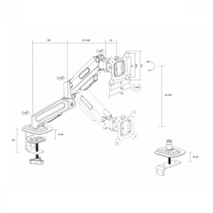 Stoni nosač za monitor ATON ATPS82 13â€“32" do 9 kg