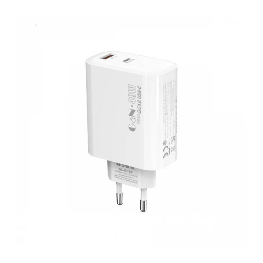 Strujni adapter S-link SL-EC68 45W PD30W/QC 18W USB-A/USB-C Brzo punjenje