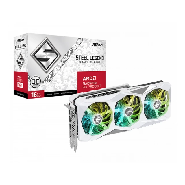SVGA Asrock Radeon RX 7800 XT Steel Legend 16GB GDDR6 OC, RX7800XT SL 16GO