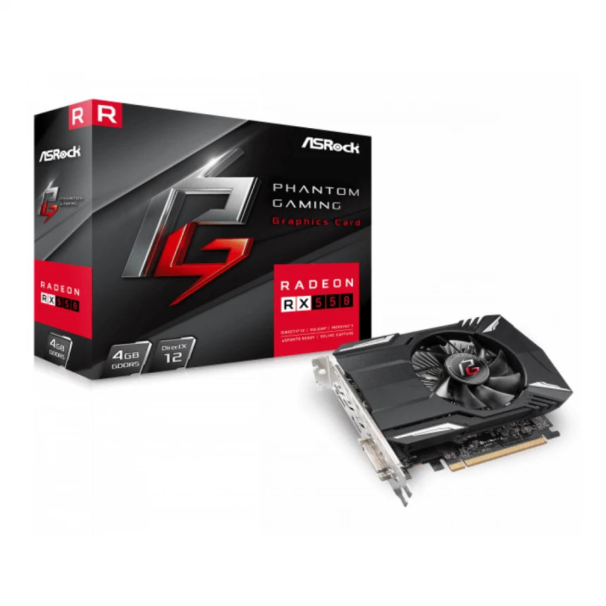SVGA Asrock Radeon RX550 Phantom Gaming 4GB DDR5, Phantom G R RX550 4D