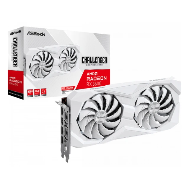 SVGA Asrock Radeon RX6600 Challenger W 8GB GDDR6 White, RX6600 CLW 8G