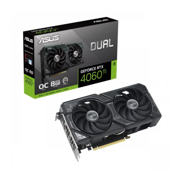 Grafička karta ASUS DUAL-RTX4060TI-O8G NVD/8GB/GDDR6/128bit/crna