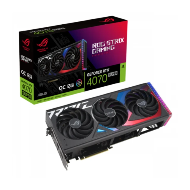 SVGA Asus RTX4070 SUPER 12GB GDDR6, ROG-STRIX-RTX4070S-O12G-GAMING