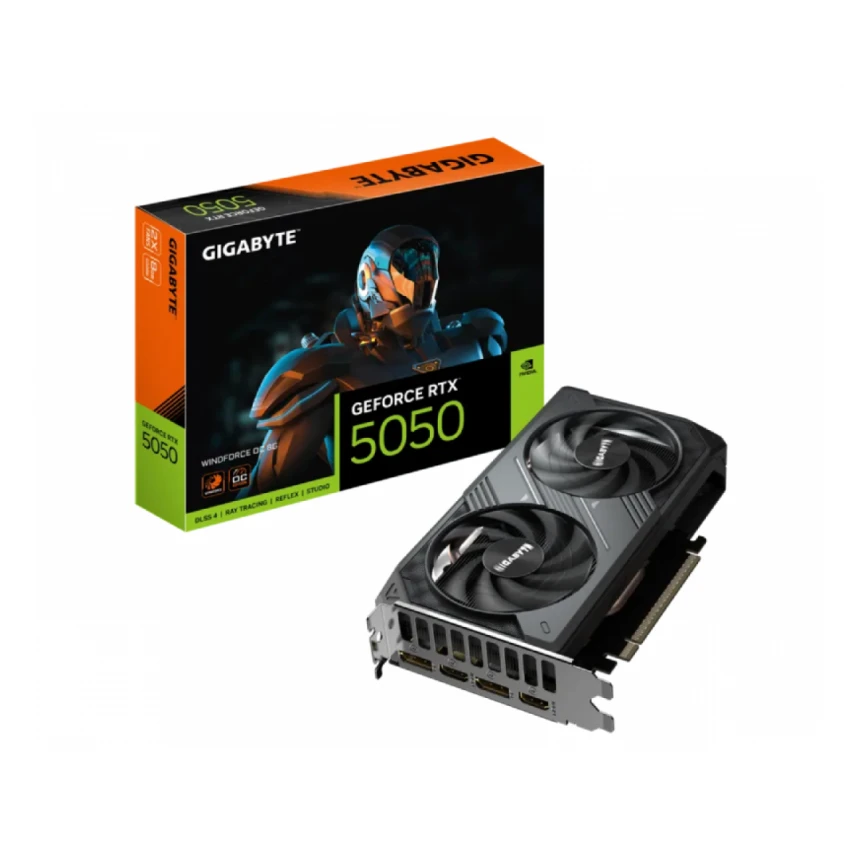 SVGA Gigabyte RTX 5050 WindForce 2 OC 8GB, GV-N5050WF2OC-8GD