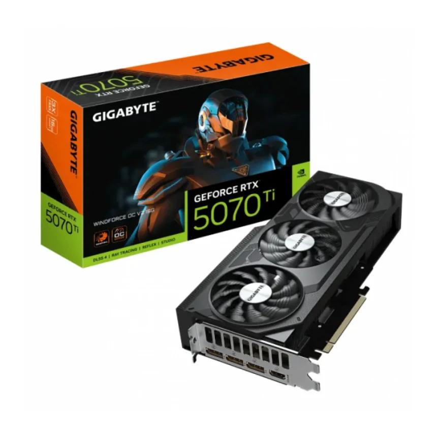 SVGA Gigabyte RTX 5070-Ti WINDFORCE 3 OC SFF 16GB, GV-N507TWF3OCV2-16GD