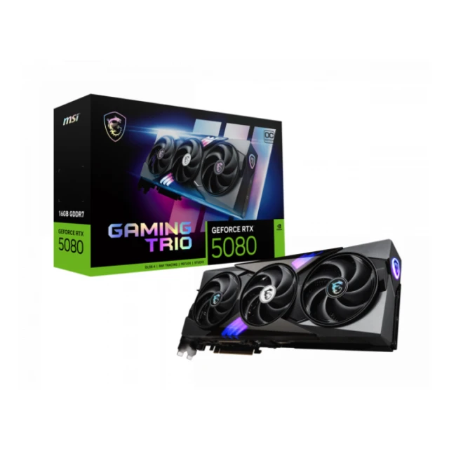 SVGA MSI RTX 5080 Gaming Trio OC 16GB GDDR7, V531-005R