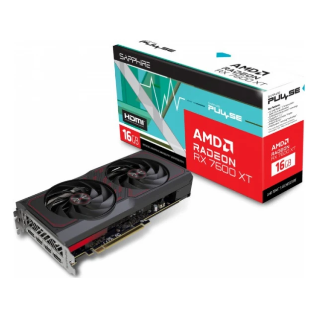 SVGA Sapphire Radeon RX 7600XT Pulse Gaming OC 16GB, 11339-04-20G