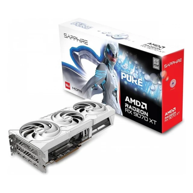 SVGA Sapphire Radeon RX 9070 XT PURE 16GB 2x HDMI/2x DP/11348-02-20G