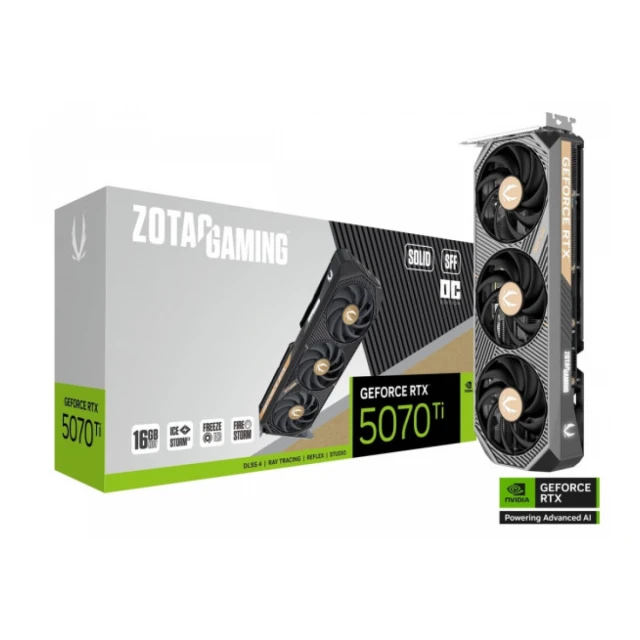 SVGA Zotac GeForce RTX 5070 Ti SOLID SFF OC 16GB GDDR7 256bit, ZT-B50710J3-10P