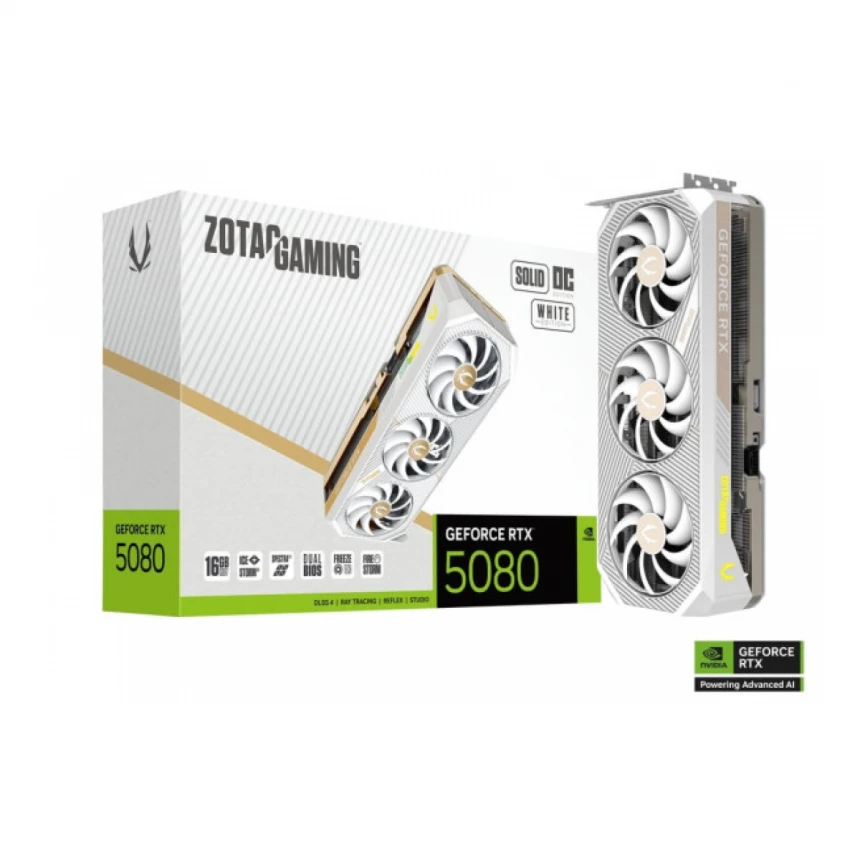 SVGA Zotac RTX 5080 SOLID OC White Edition 16GB GDDR7, ZT-B50800Q-10P