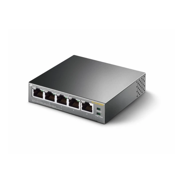 Switch TP-LINK TL-SG1005P Gigabit/5x RJ45/10/100/1000Mbps/4x PoE+/56W PoE/metalno kuciste