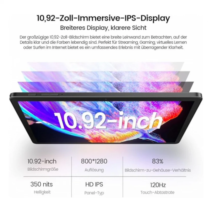 Tablet OSCAL Pad 90 LTE 10.92 HD+IPS/T606 OC/8GB/128GB/7700mAh/8+13MP/Android