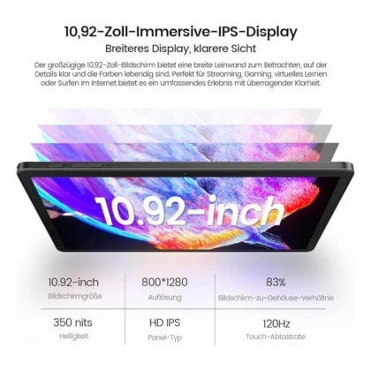 Tablet OSCAL Pad 90 LTE 10.92 HD+IPS/T606 OC/8GB/128GB/7700mAh/8+13MP/Android