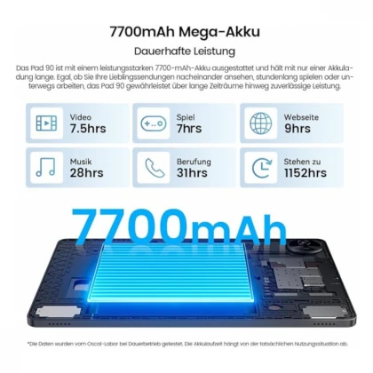 Tablet OSCAL Pad 90 LTE 10.92 HD+IPS/T606 OC/8GB/128GB/7700mAh/8+13MP/Android
