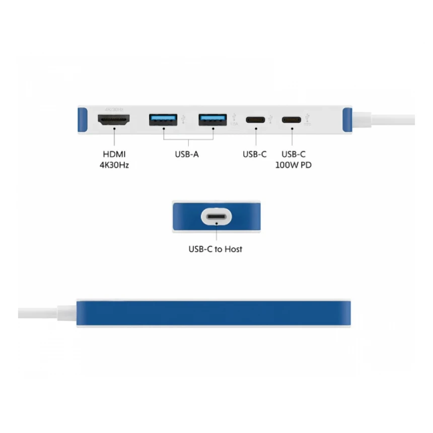 TARGUS HyperDrive Flex 5 Port USB-C Hub beli (HD4101BUGL) 