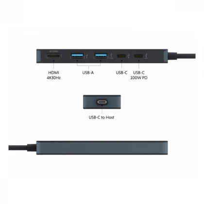 TARGUS HyperDrive Flex 5 Port USB-C Hub crni (HD4101BKGL) 